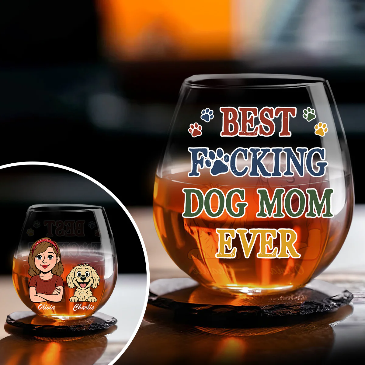 The Best I Know - Personalized Custom Wine Glass - Image 2
