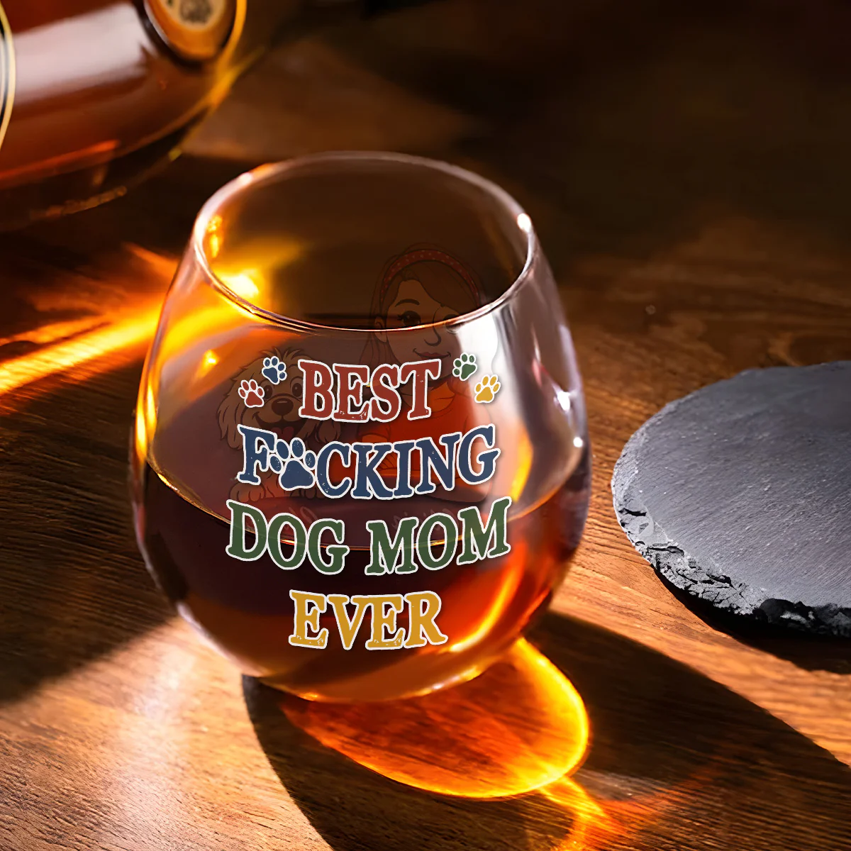 The Best I Know - Personalized Custom Wine Glass - Image 3
