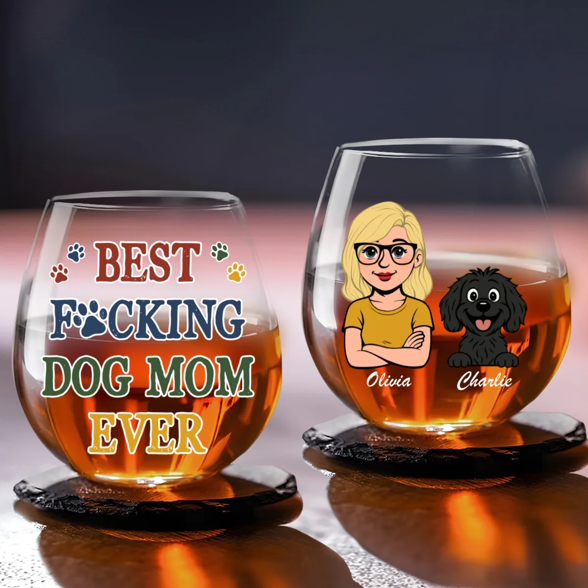 The Best I Know - Personalized Custom Wine Glass - Image 5