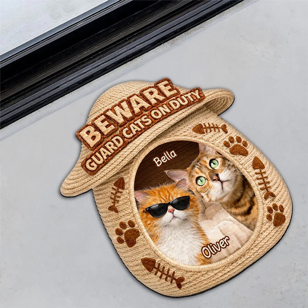The Cat Is Not Amused Photo - Personalized Custom Doormat - Image 2