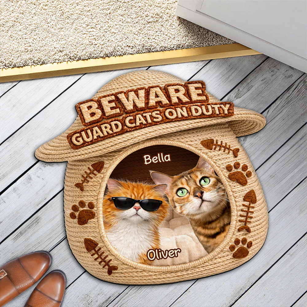 The Cat Is Not Amused Photo - Personalized Custom Doormat - Image 4
