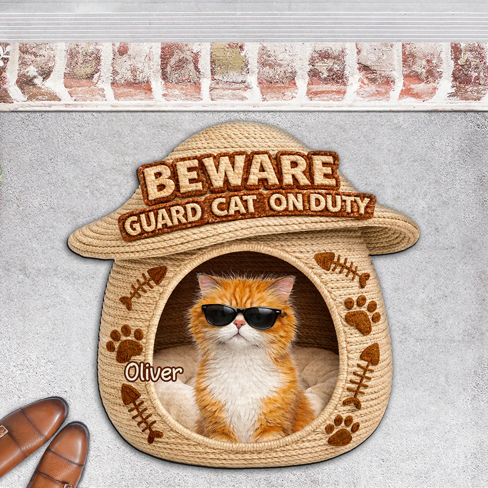 The Cat Is Not Amused Photo - Personalized Custom Doormat - Image 5