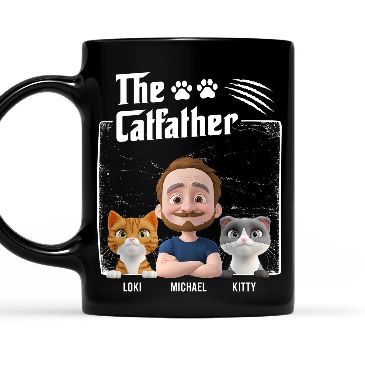 The Catfather Dark Ver - Personalized Custom Coffee Mug
