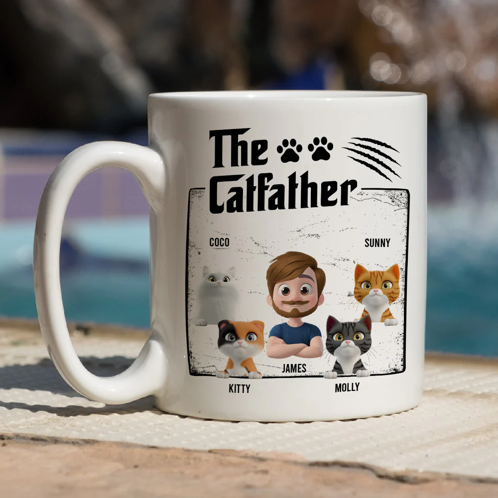 The Catfather - Personalized Custom Coffee Mug - Image 3