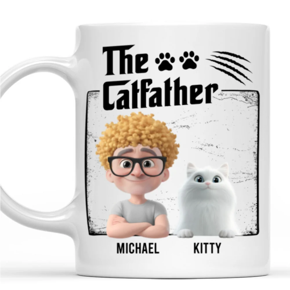 The Catfather - Personalized Custom Coffee Mug - Image 7
