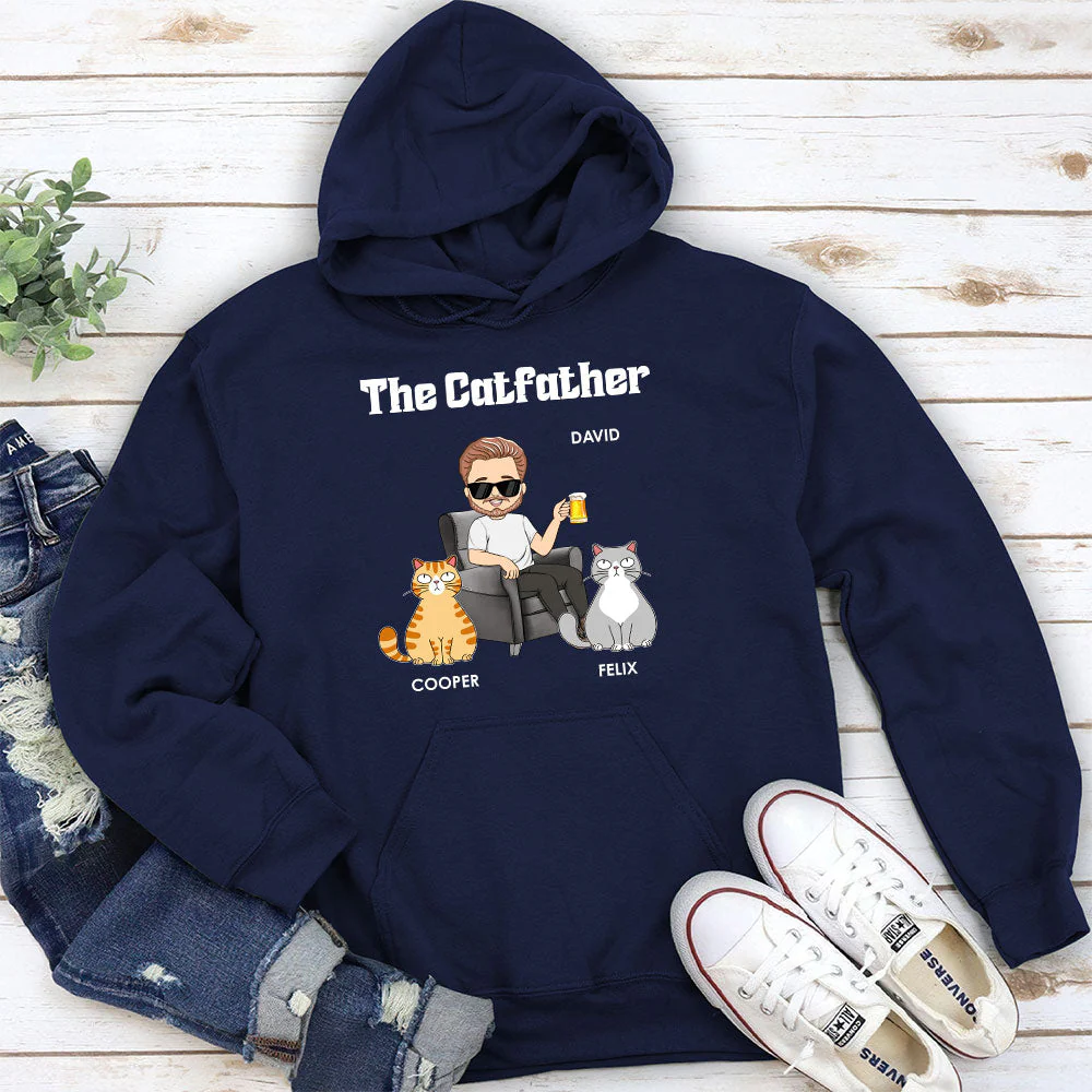 The Catfather - Personalized Custom Hoodie - Image 2