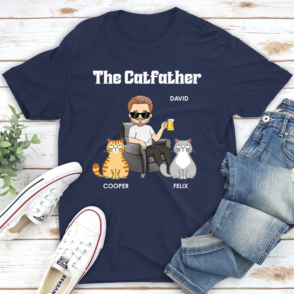 The Catfather - Personalized Custom Unisex T-shirt - Image 2
