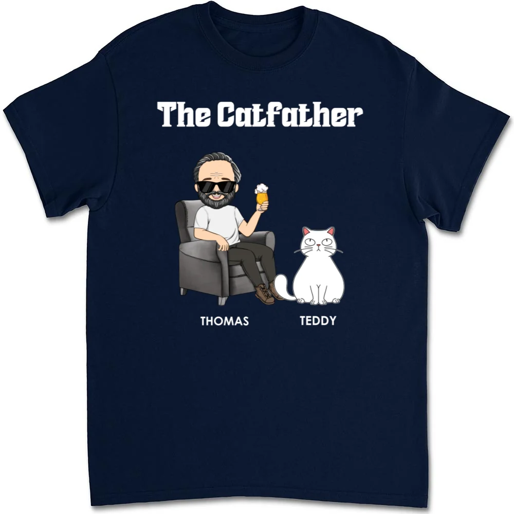 The Catfather - Personalized Custom Unisex T-shirt - Image 7