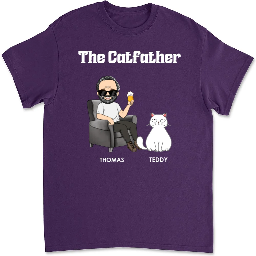 The Catfather - Personalized Custom Unisex T-shirt - Image 9