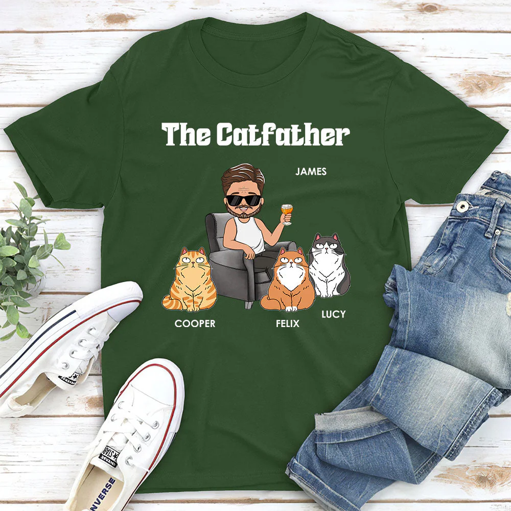 The Catfather - Personalized Custom Unisex T-shirt - Image 3