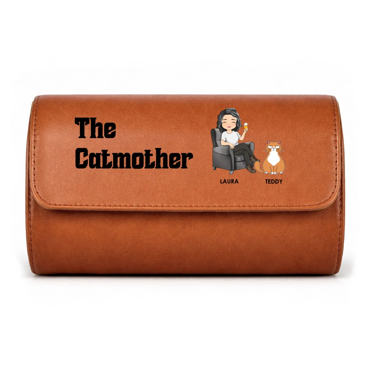 The Catmother - Personalized Custom Leather Watch Case - Image 11