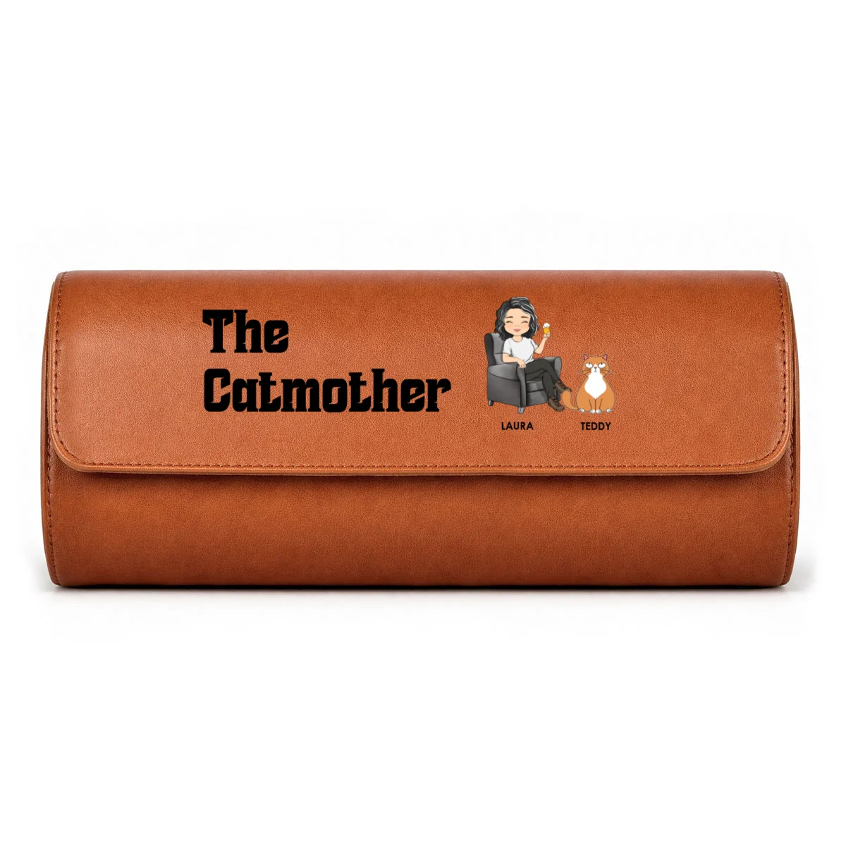 The Catmother - Personalized Custom Leather Watch Case - Image 13