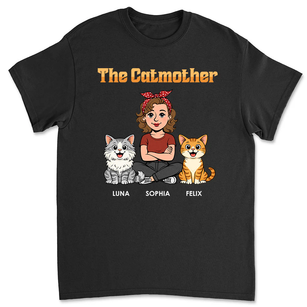 The Catmother Retro - Personalized Custom Unisex T-shirt