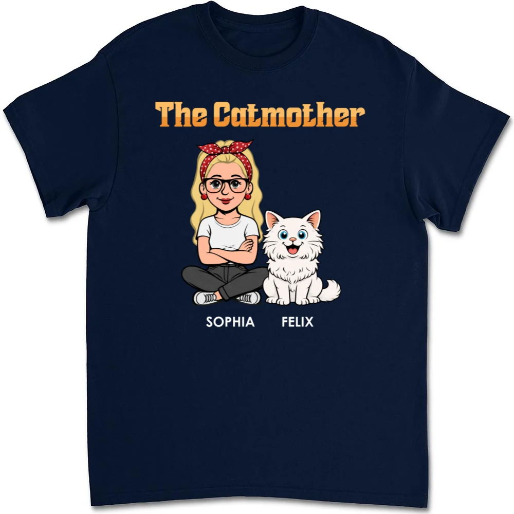The Catmother Retro - Personalized Custom Unisex T-shirt - Image 7