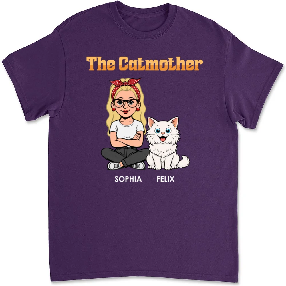 The Catmother Retro - Personalized Custom Unisex T-shirt - Image 9