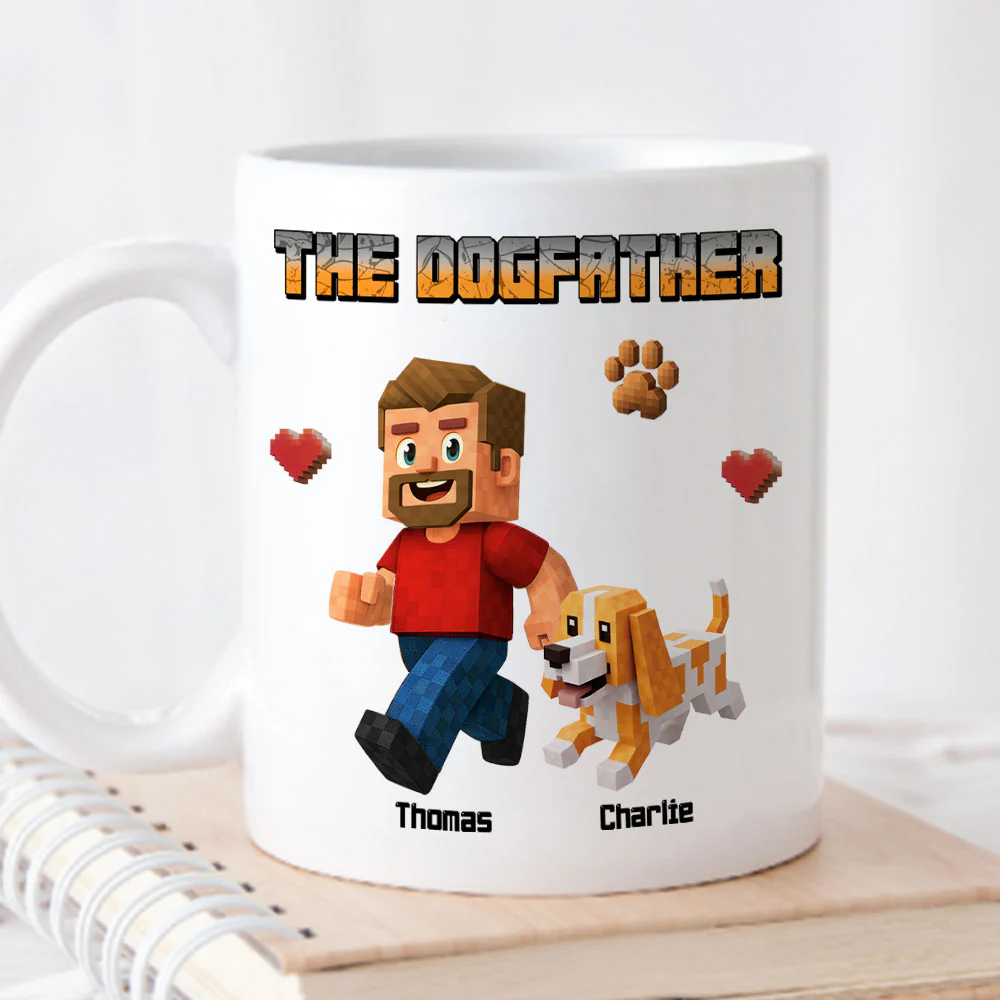 The Dog Father Puzzle - Personalized Custom Coffee Mug - Image 2