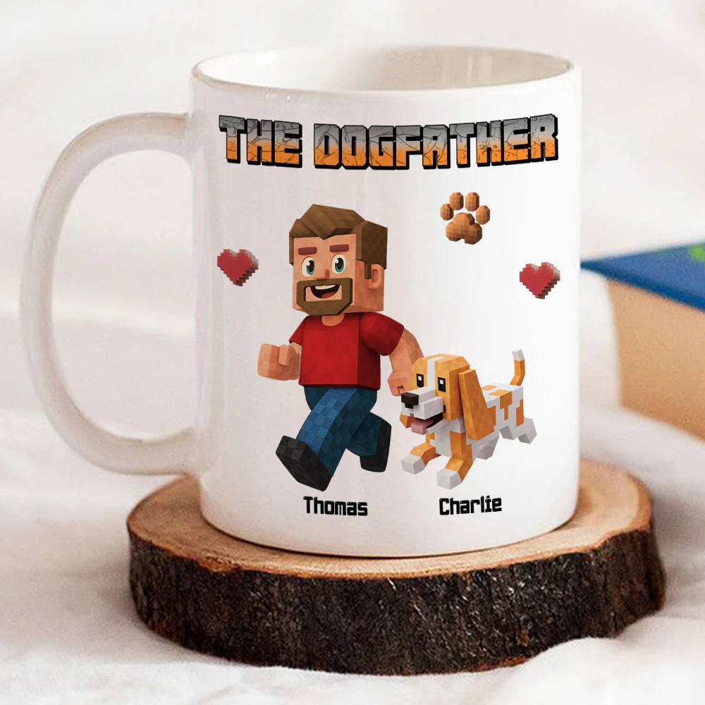 The Dog Father Puzzle - Personalized Custom Coffee Mug - Image 3