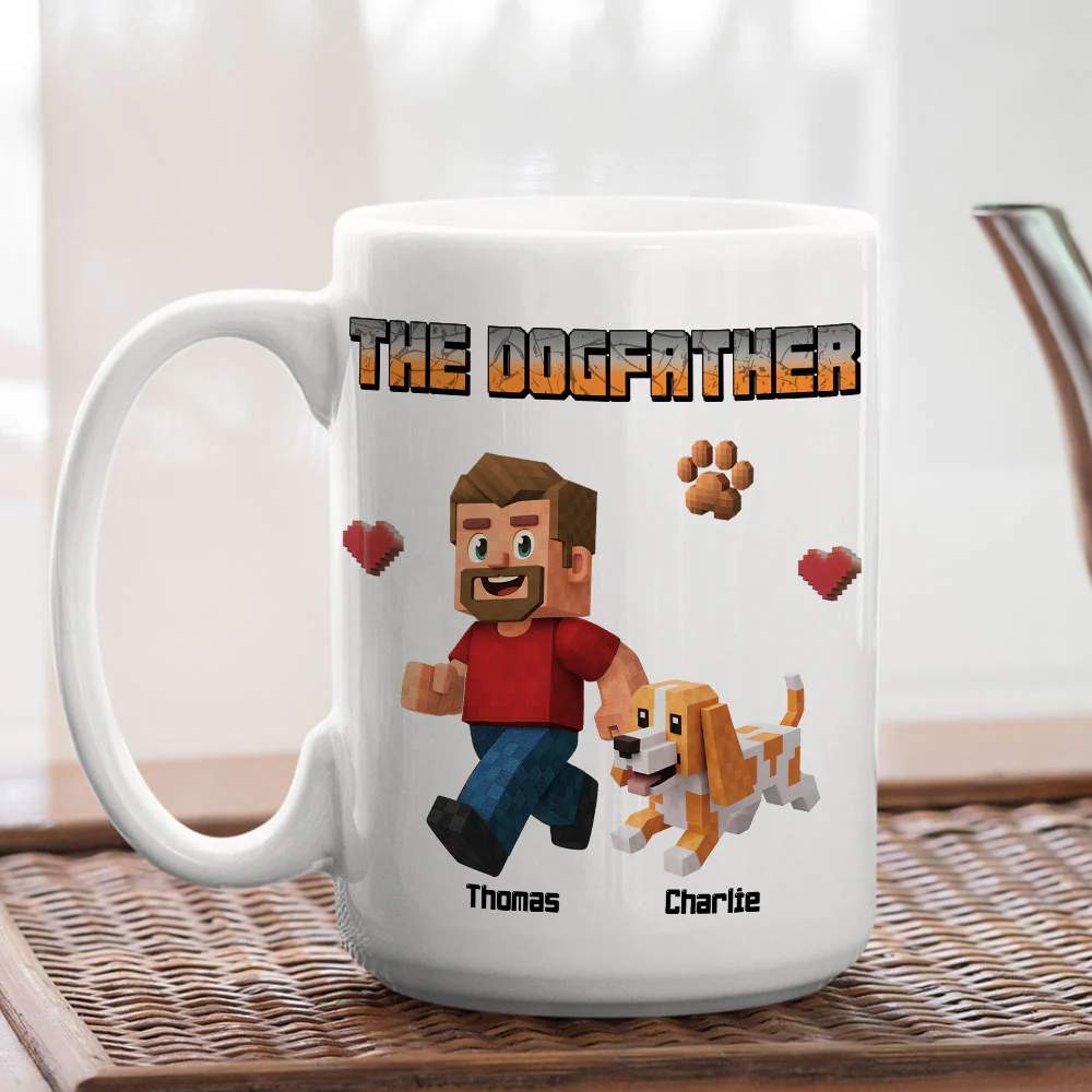 The Dog Father Puzzle - Personalized Custom Coffee Mug - Image 5