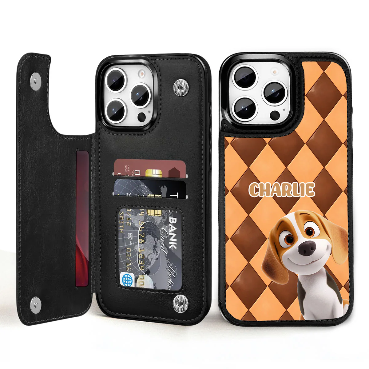 The Dog Is Mine - Personalized Custom Leather Phone Case