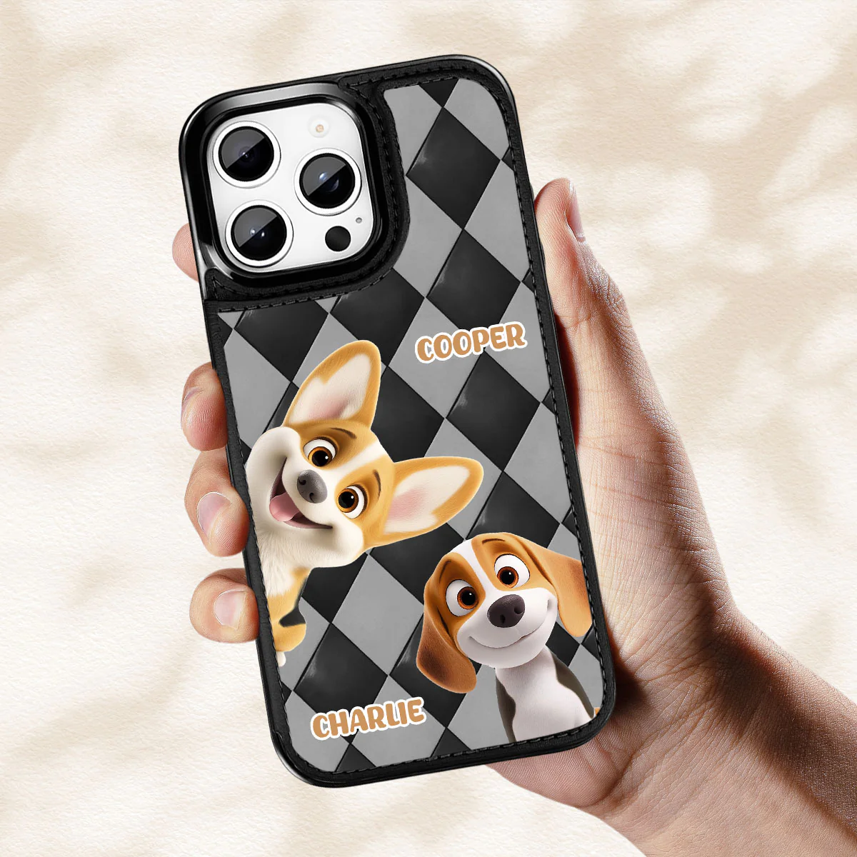 The Dog Is Mine - Personalized Custom Leather Phone Case - Image 3
