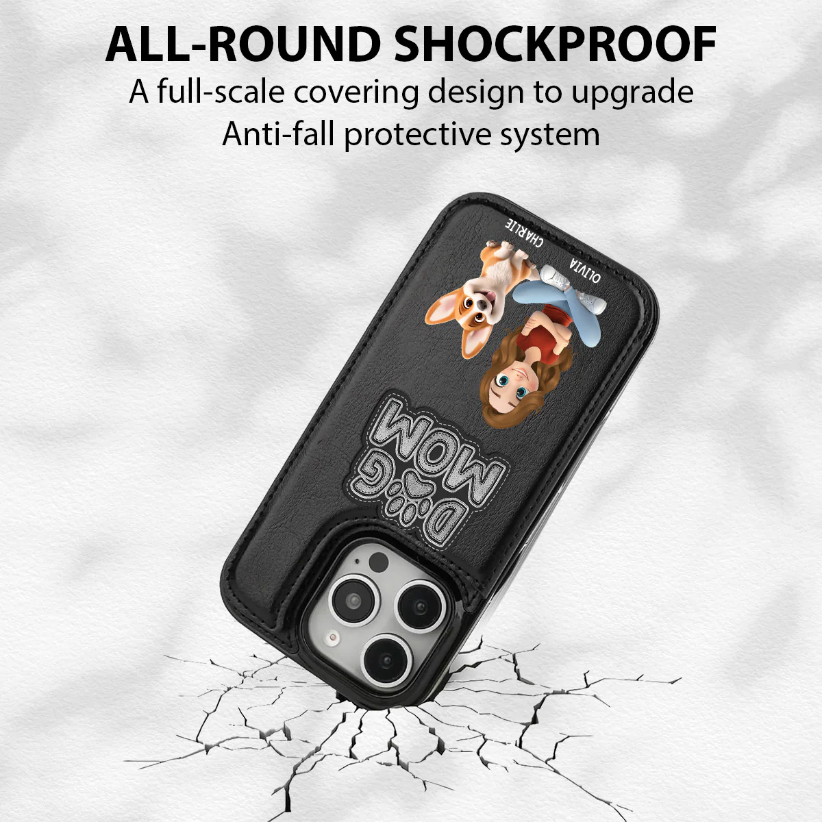 The Dog Mom - Personalized Custom Leather Phone Case - Image 7