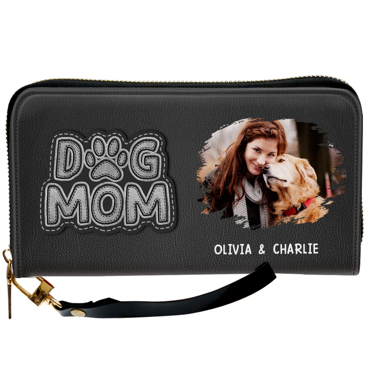The Dog Mom Photo - Personalized Custom Leather Wallet