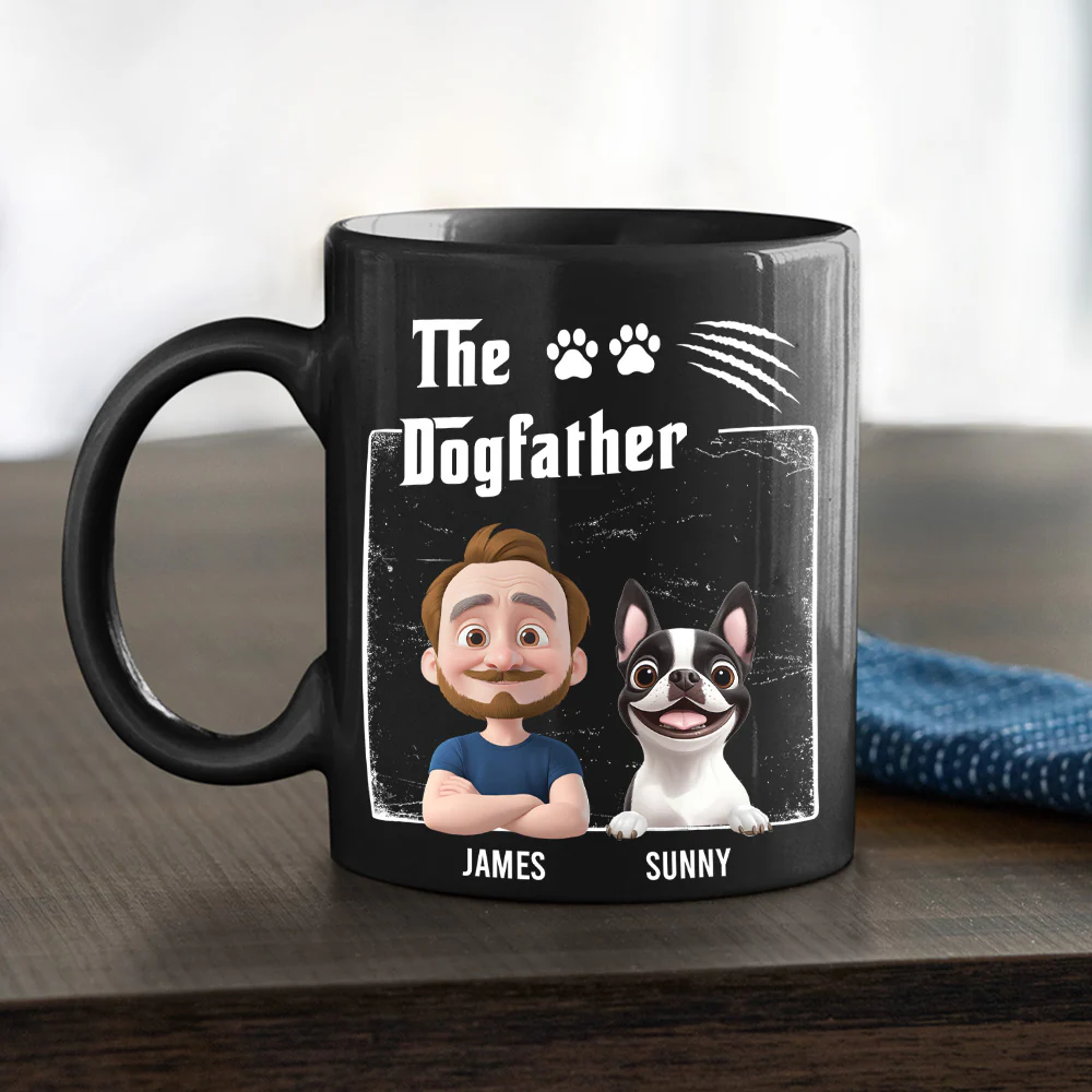 The Dogfather Dark Ver - Personalized Custom Coffee Mug - Image 2