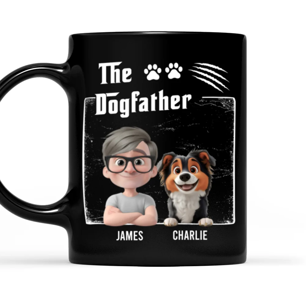 The Dogfather Dark Ver - Personalized Custom Coffee Mug - Image 7
