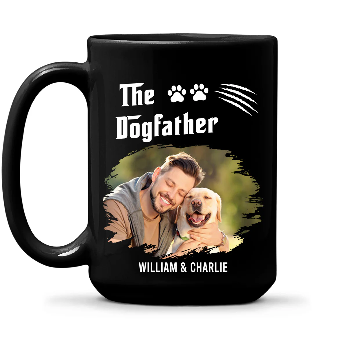 The Dogfather Dark Ver Photo - Personalized Custom Coffee Mug - Image 2