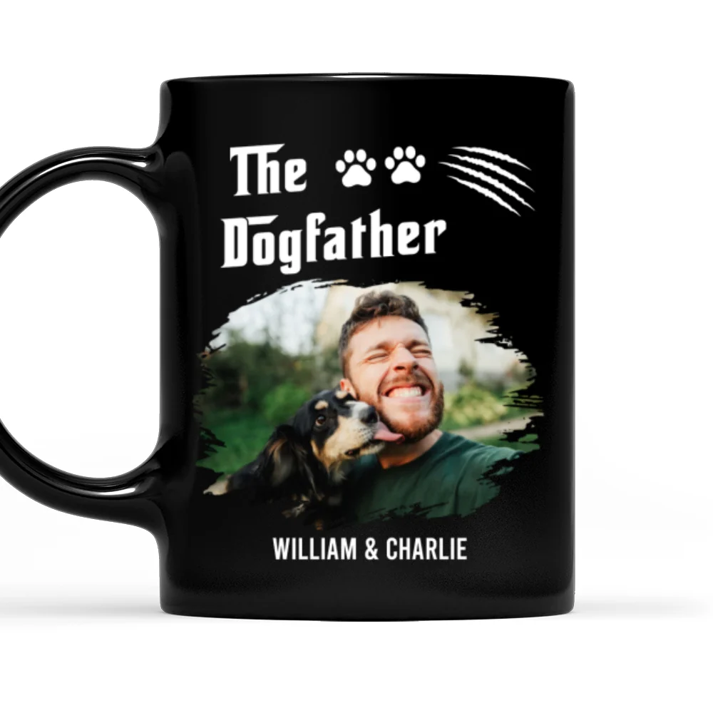 The Dogfather Dark Ver Photo - Personalized Custom Coffee Mug - Image 3