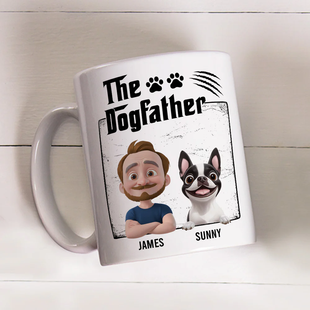 The Dogfather - Personalized Custom Coffee Mug - Image 2