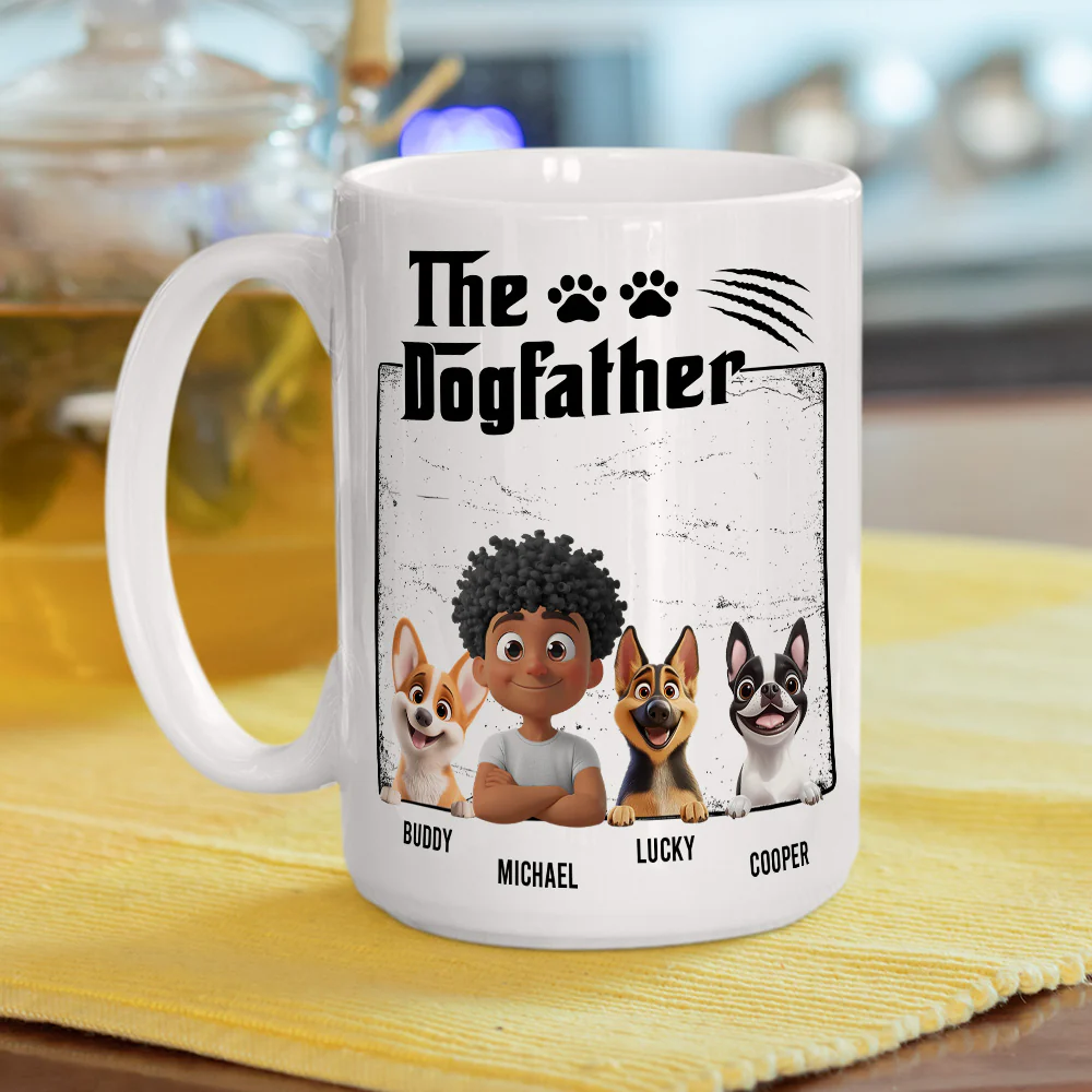 The Dogfather - Personalized Custom Coffee Mug - Image 3