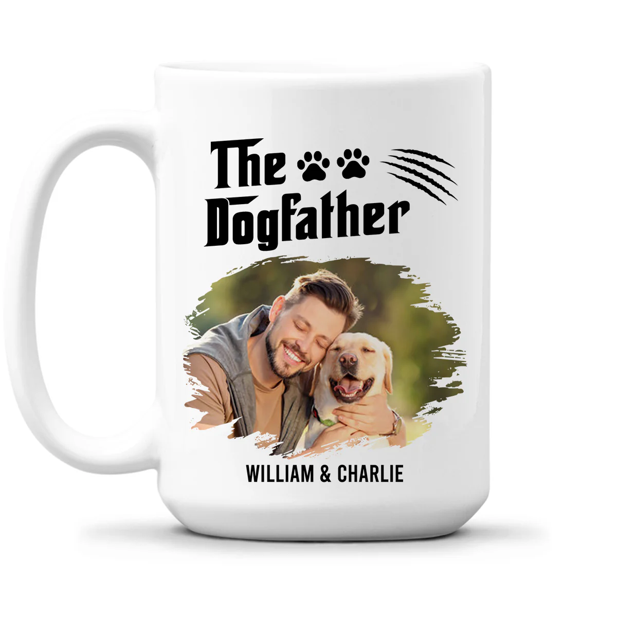 The Dogfather Photo - Personalized Custom Coffee Mug - Image 2