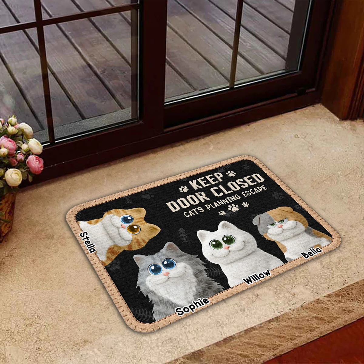 The Door Should Be Closed - Personalized Custom 3D Effect Doormat - Image 5