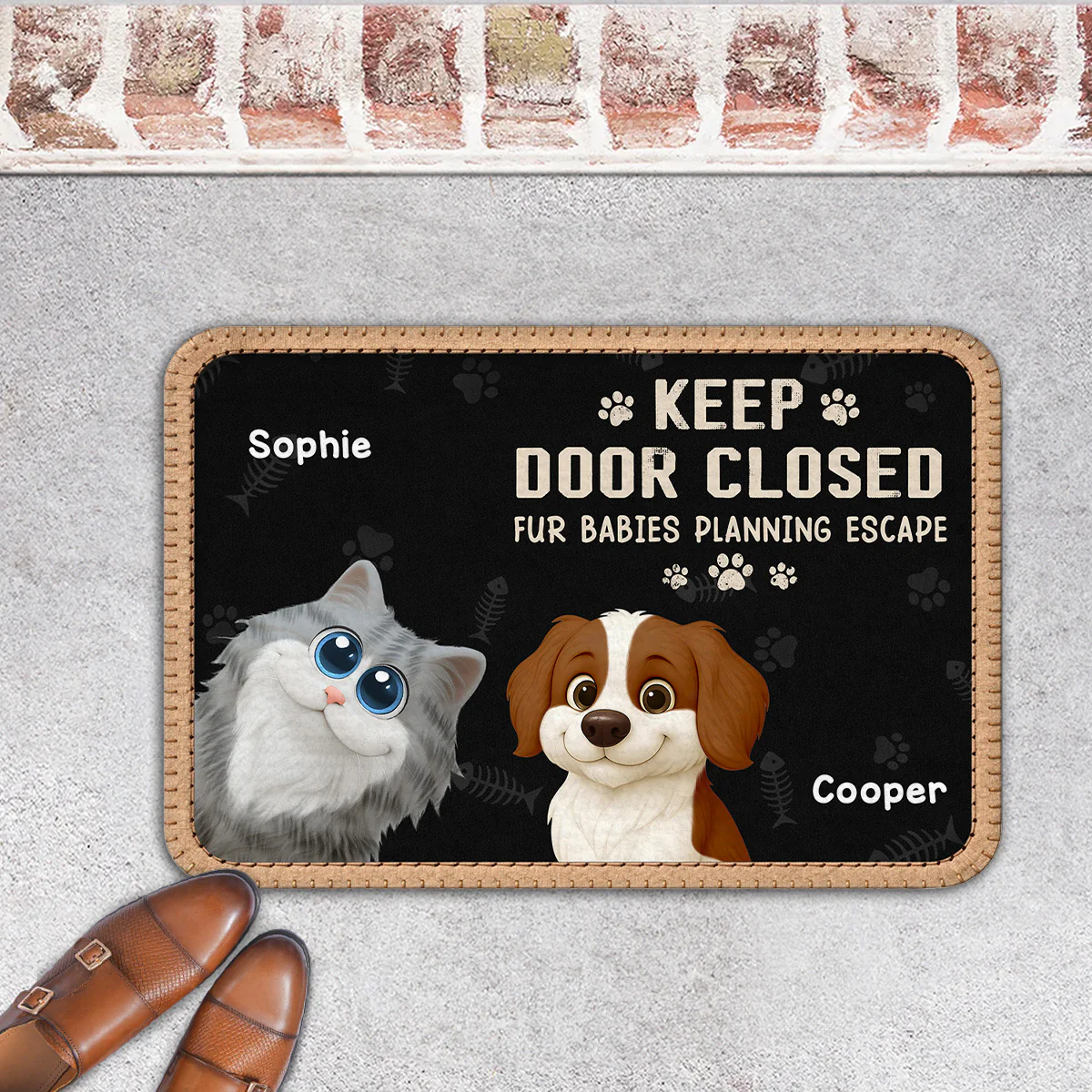 The Door Should Be Closed Ver Pet - Personalized Custom 3D Effect Doormat - Image 4