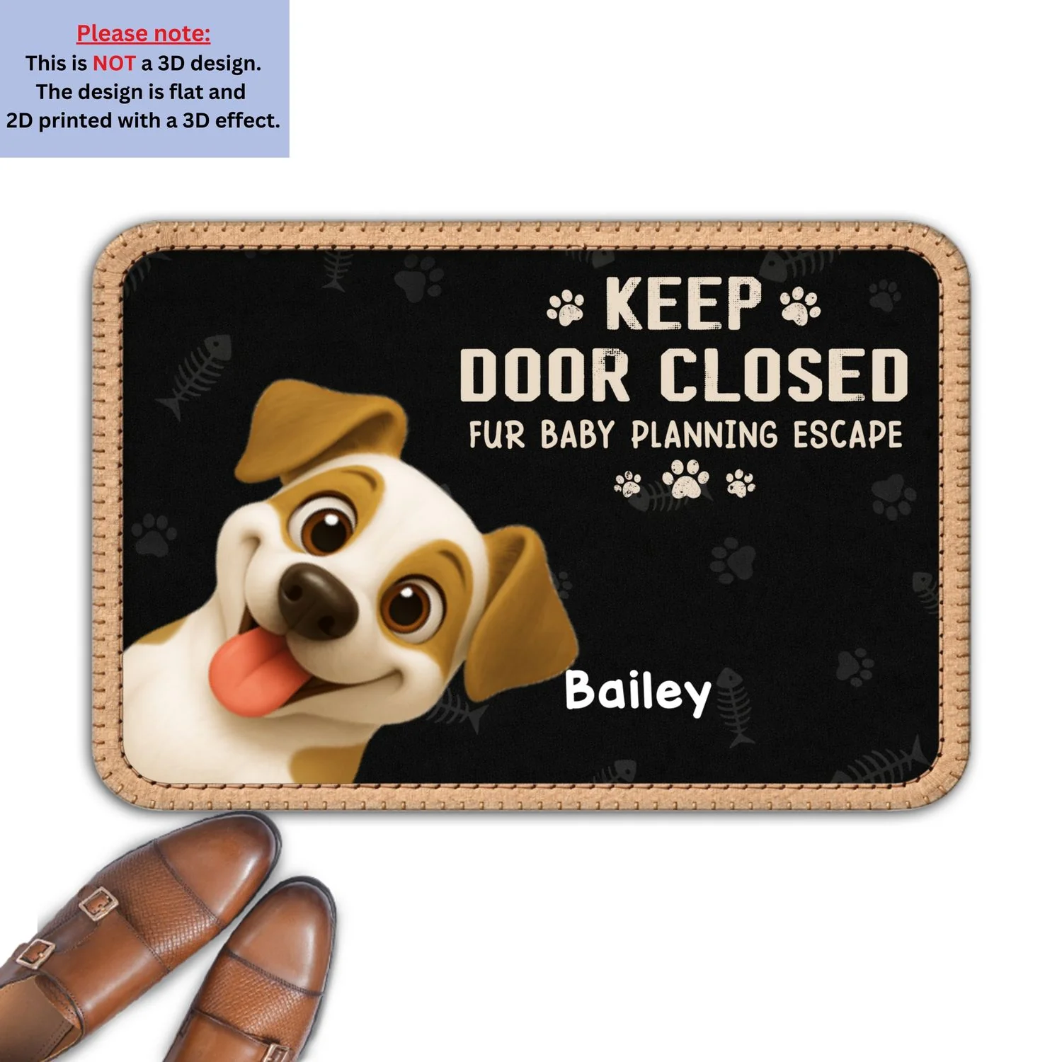 The Door Should Be Closed Ver Pet - Personalized Custom 3D Effect Doormat - Image 7