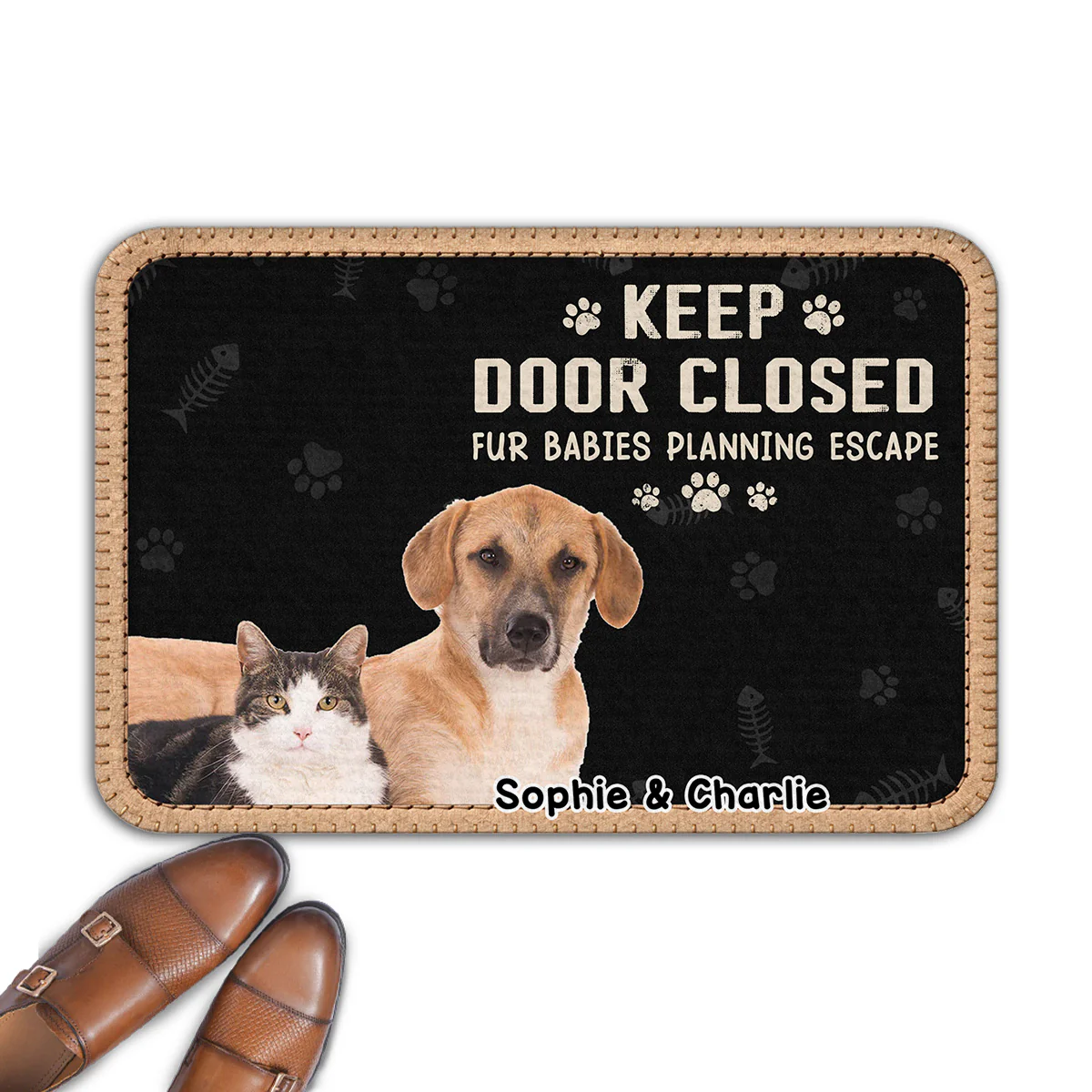 The Door Should Be Closed Ver Pet Photo - Personalized Custom 3D Effect Doormat