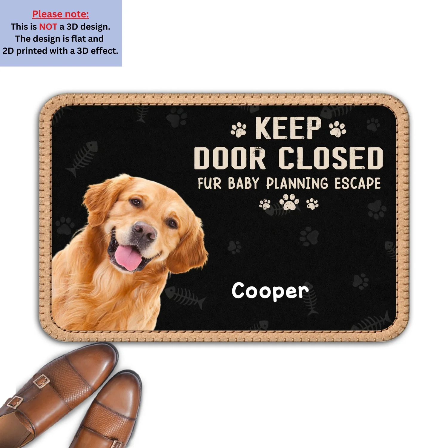 The Door Should Be Closed Ver Pet Photo - Personalized Custom 3D Effect Doormat - Image 4