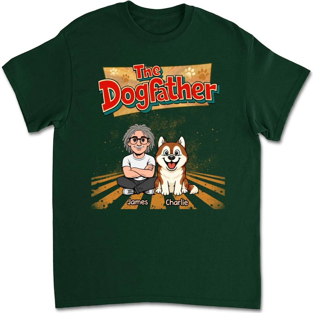 The Father Of Baby Dog - Personalized Custom Unisex T-Shirt - Image 8