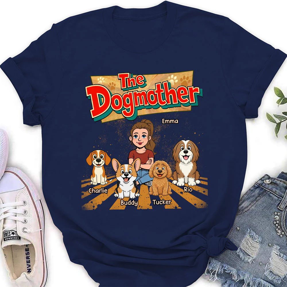 The Father Of Baby Dog - Personalized Custom Women's T-Shirt - Image 2
