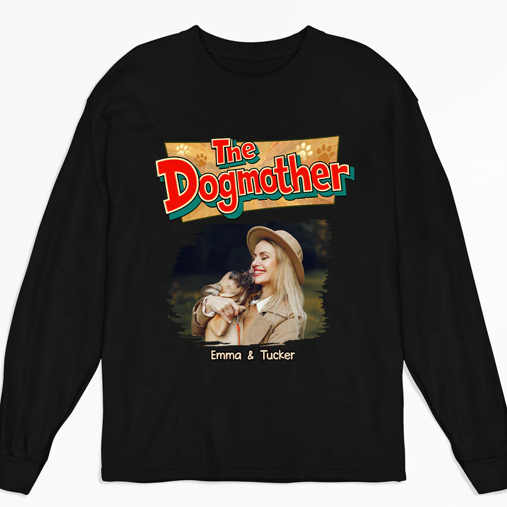 The Father Of Baby Dog Photo - Personalized Custom Long Sleeve T-Shirt
