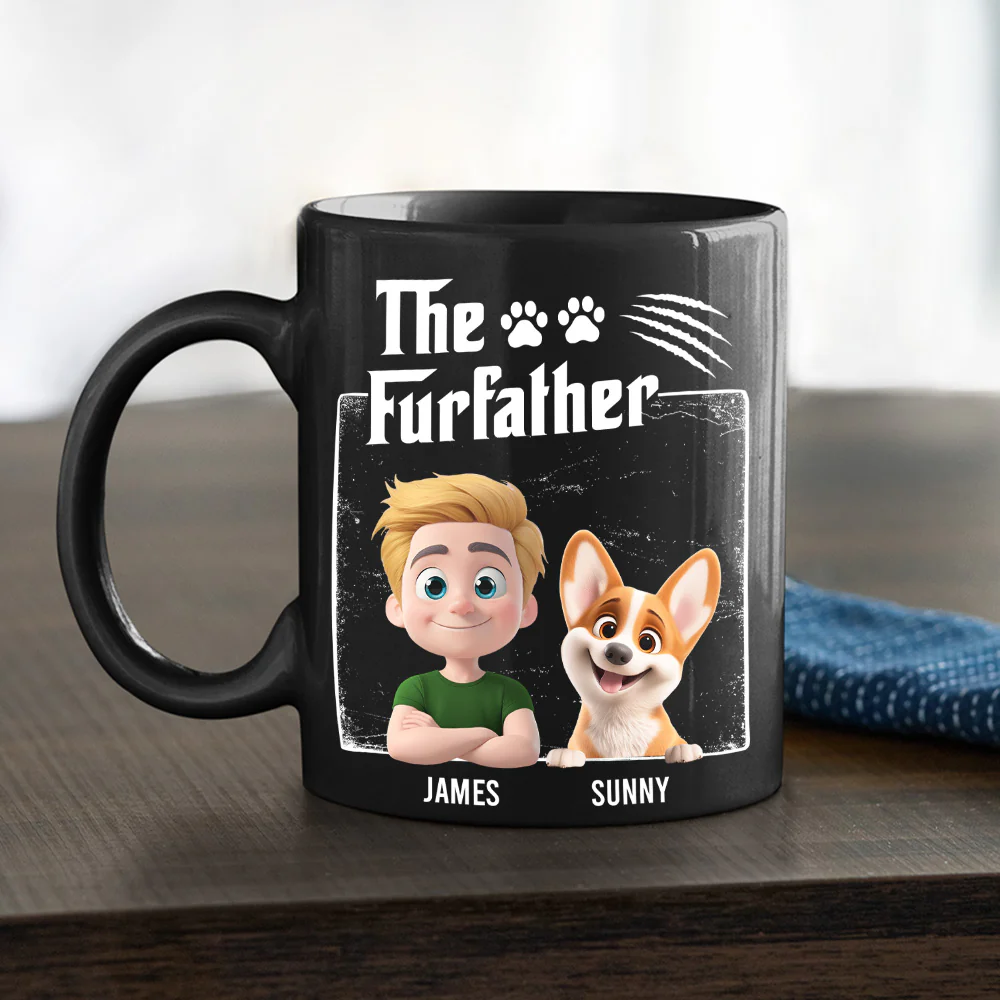 The Furfather Dark Ver - Personalized Custom Coffee Mug - Image 3