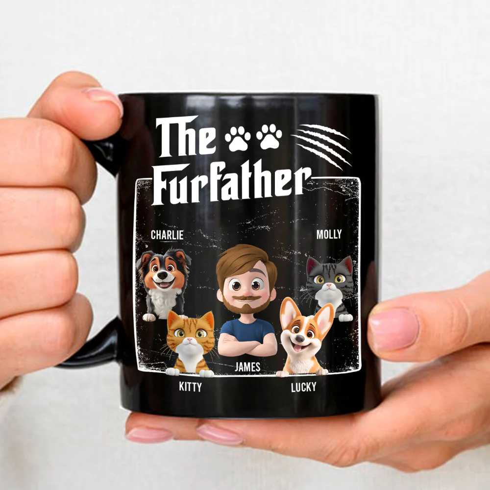 The Furfather Dark Ver - Personalized Custom Coffee Mug - Image 4