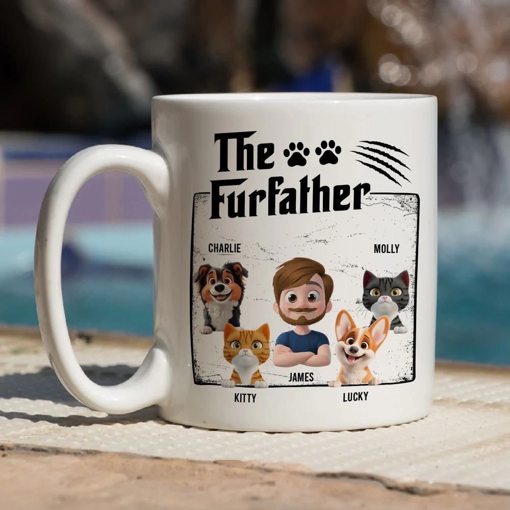 The Furfather - Personalized Custom Coffee Mug - Image 3