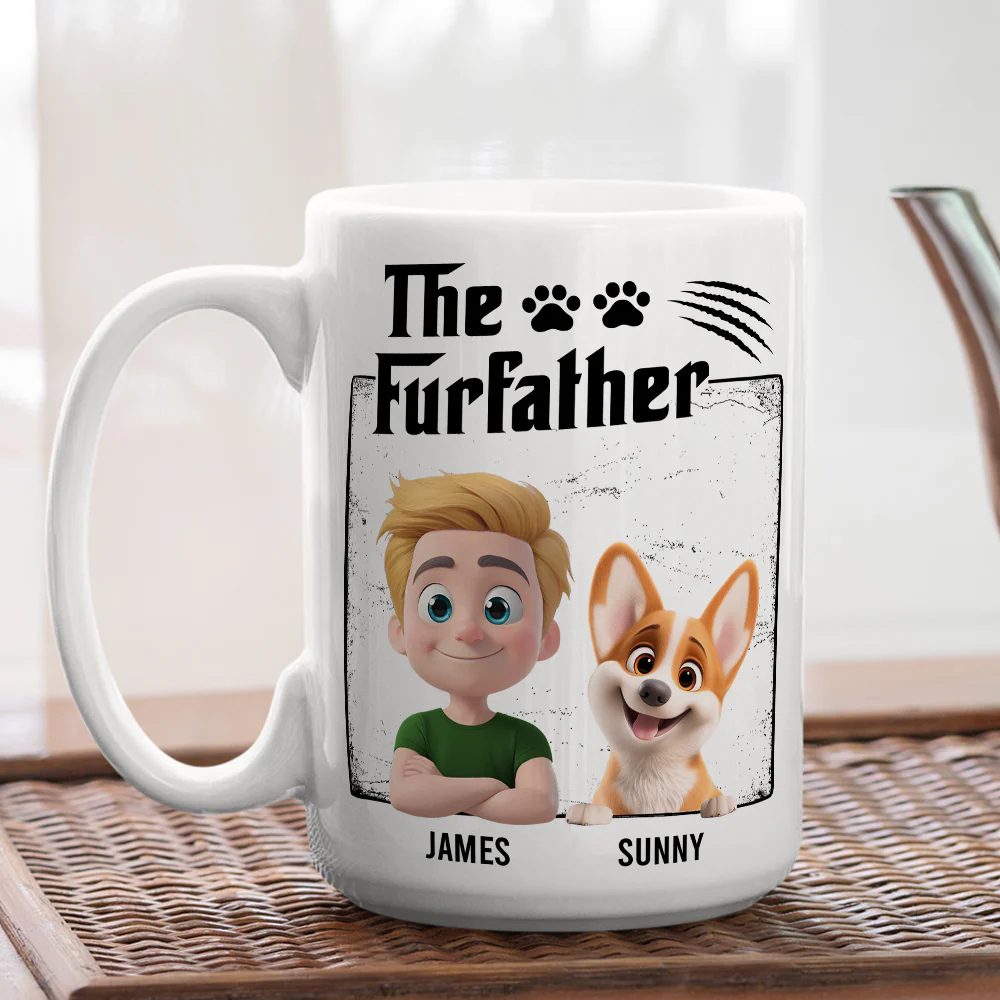 The Furfather - Personalized Custom Coffee Mug - Image 4