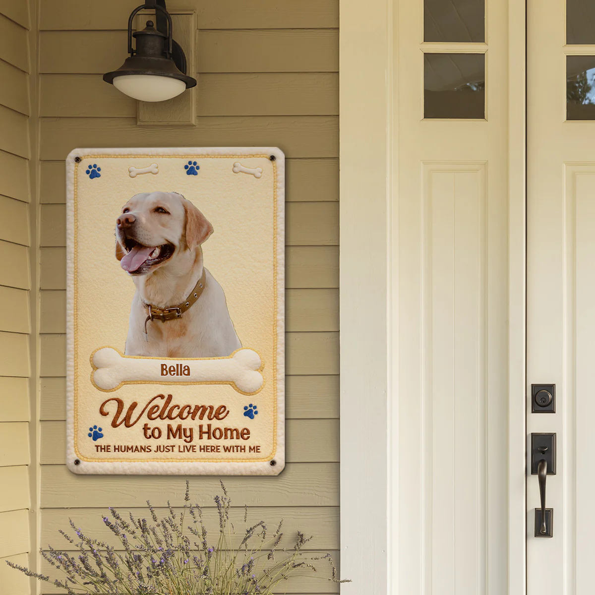 The Humans Live With Lovely Dogs Photo - Personalized Custom 3D Effect Metal Sign