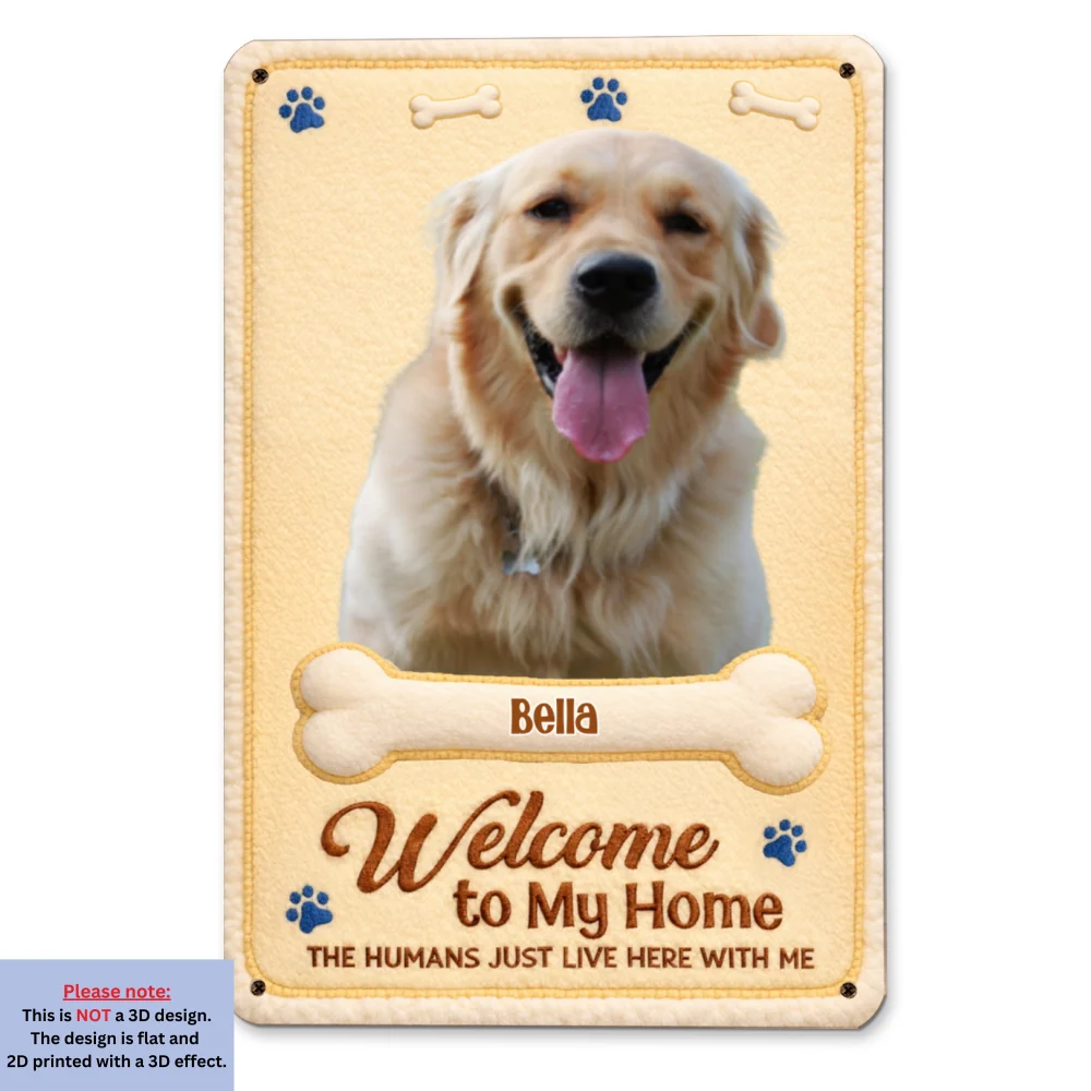 The Humans Live With Lovely Dogs Photo - Personalized Custom 3D Effect Metal Sign - Image 5