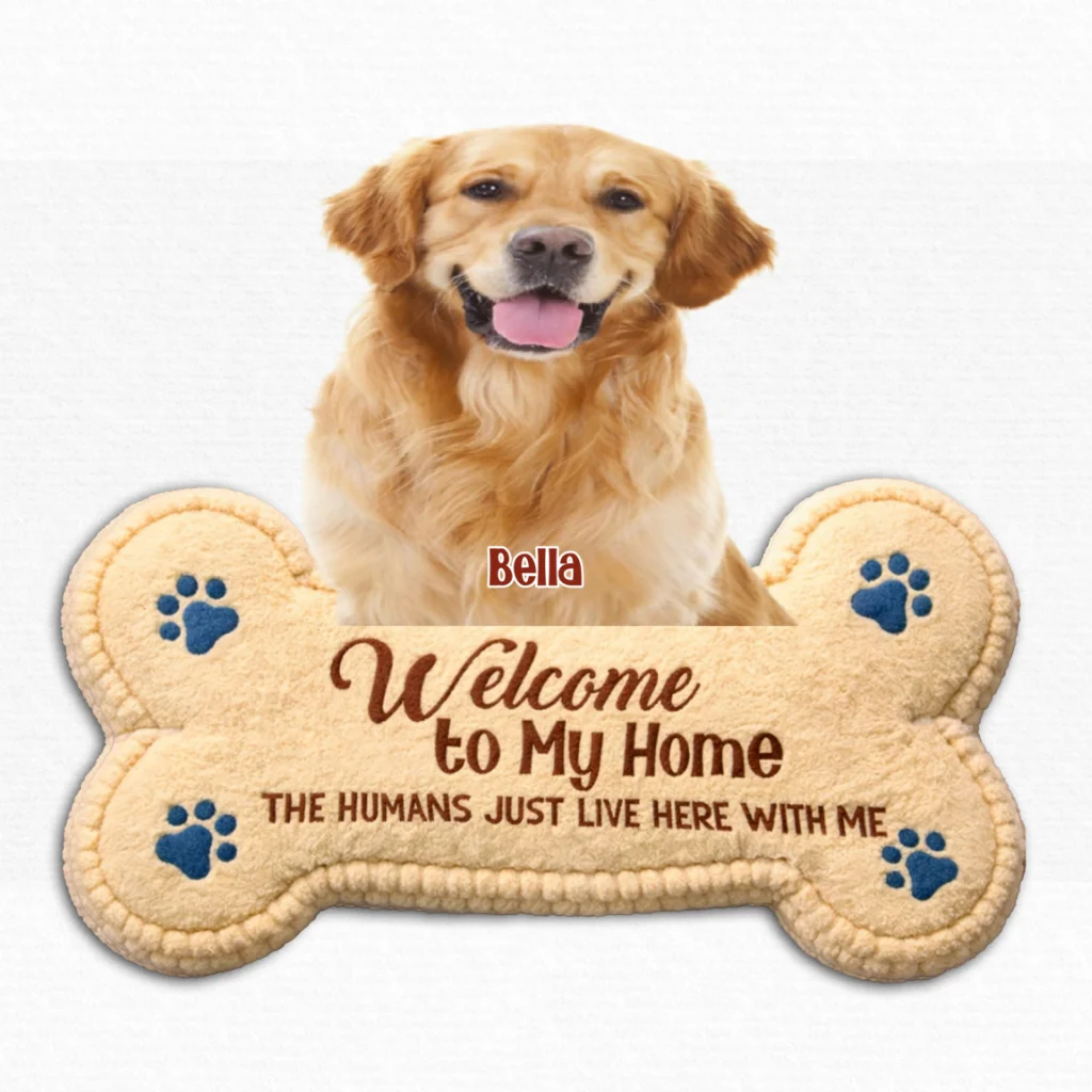 The Humans Live With Lovely Dogs Photo - Personalized Custom Doormat - Image 4