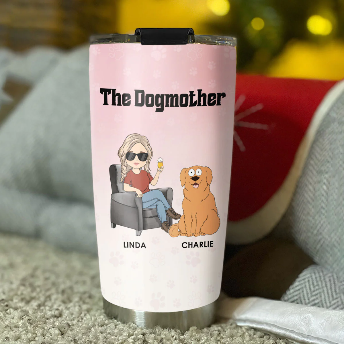 The Lovely Dogmother - Personalized Custom Tumbler - Image 4