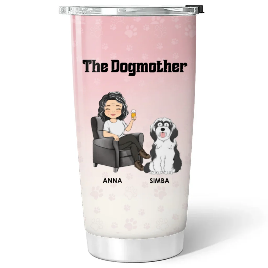The Lovely Dogmother - Personalized Custom Tumbler - Image 5